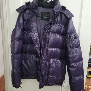 Uniqlo men's down coat purple
